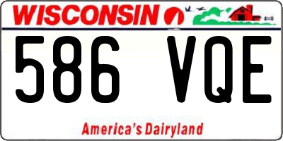 WI license plate 586VQE