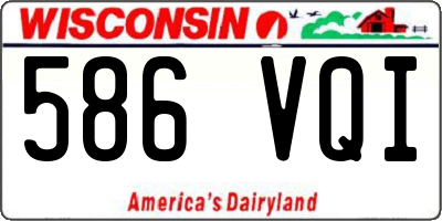 WI license plate 586VQI