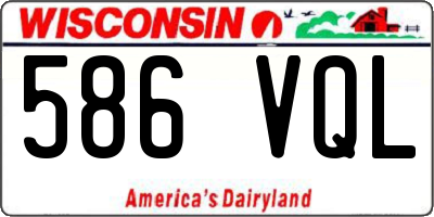 WI license plate 586VQL
