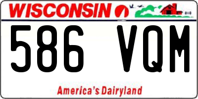 WI license plate 586VQM