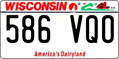 WI license plate 586VQO