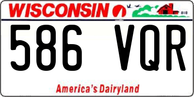 WI license plate 586VQR