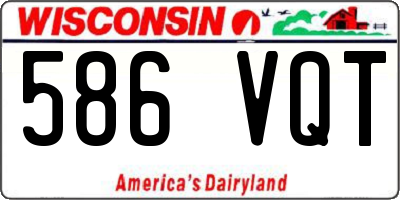 WI license plate 586VQT