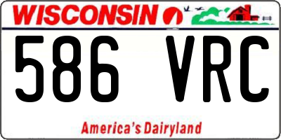 WI license plate 586VRC