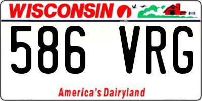 WI license plate 586VRG