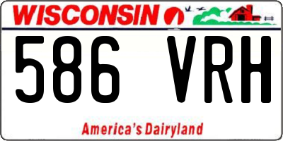 WI license plate 586VRH