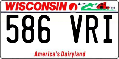 WI license plate 586VRI