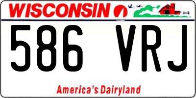 WI license plate 586VRJ