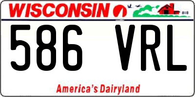 WI license plate 586VRL