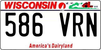 WI license plate 586VRN