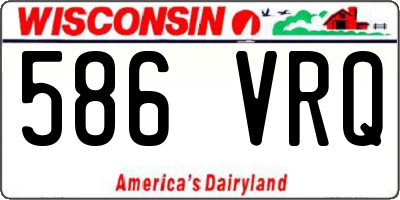 WI license plate 586VRQ