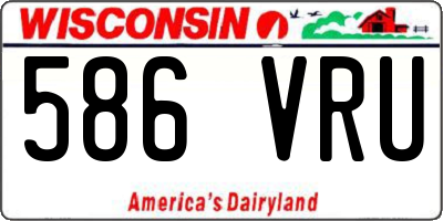 WI license plate 586VRU
