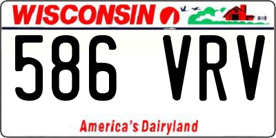 WI license plate 586VRV