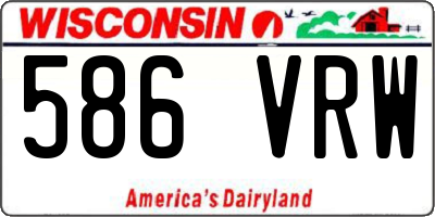 WI license plate 586VRW
