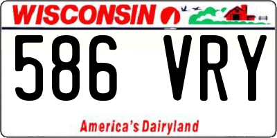 WI license plate 586VRY