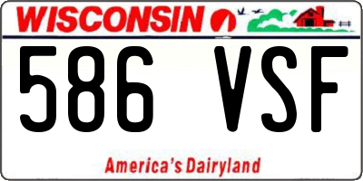 WI license plate 586VSF