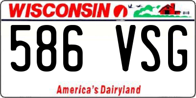 WI license plate 586VSG