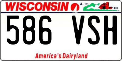 WI license plate 586VSH