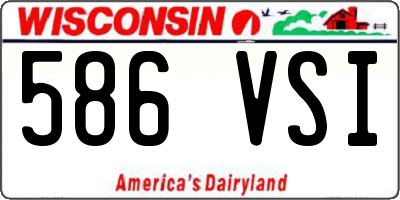WI license plate 586VSI