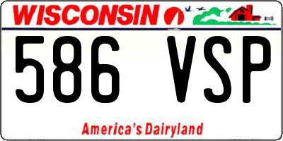 WI license plate 586VSP