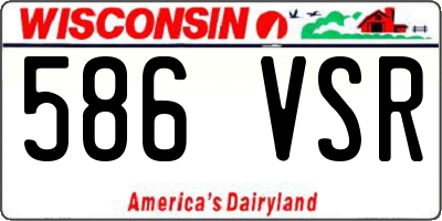 WI license plate 586VSR