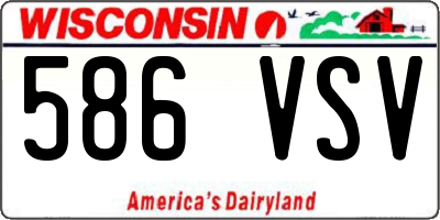 WI license plate 586VSV