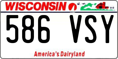 WI license plate 586VSY