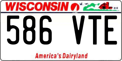 WI license plate 586VTE