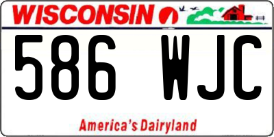 WI license plate 586WJC