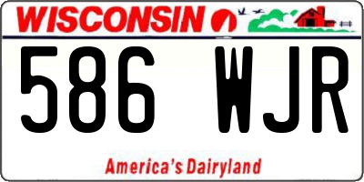 WI license plate 586WJR