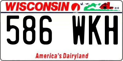 WI license plate 586WKH