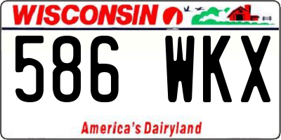 WI license plate 586WKX