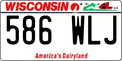 WI license plate 586WLJ