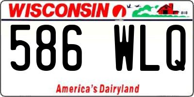 WI license plate 586WLQ