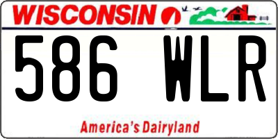 WI license plate 586WLR