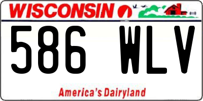 WI license plate 586WLV