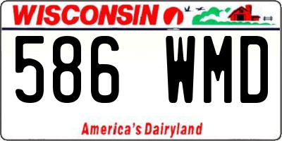WI license plate 586WMD