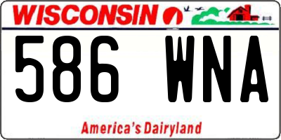 WI license plate 586WNA