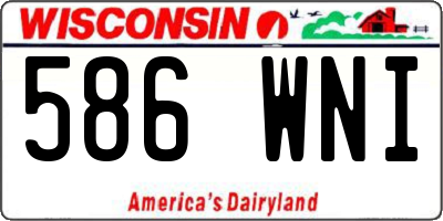 WI license plate 586WNI