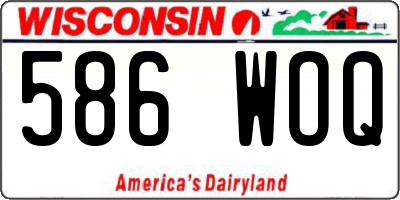 WI license plate 586WOQ
