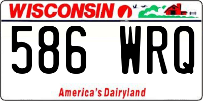 WI license plate 586WRQ
