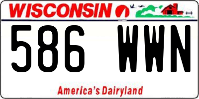 WI license plate 586WWN