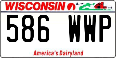 WI license plate 586WWP