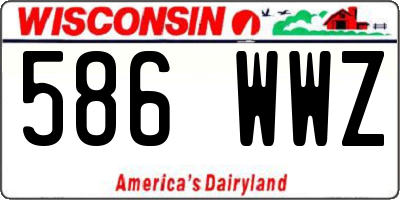 WI license plate 586WWZ