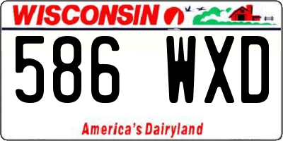 WI license plate 586WXD