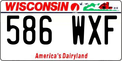 WI license plate 586WXF