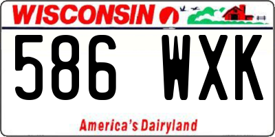 WI license plate 586WXK