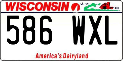 WI license plate 586WXL