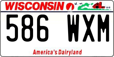 WI license plate 586WXM