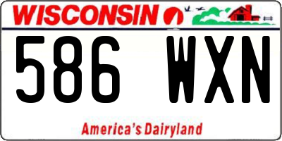 WI license plate 586WXN